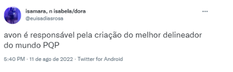 tweet sobre maquiagem